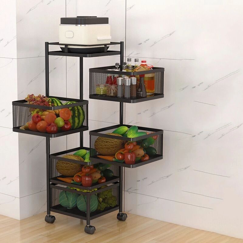 Five (5) Multi-layer Rotating Storage Rack