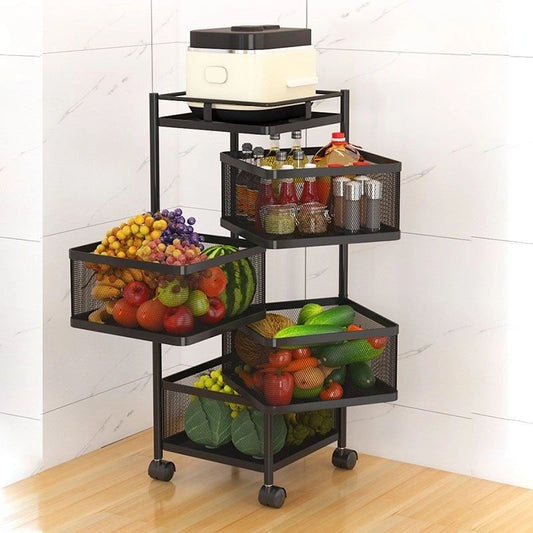 Four (4) Layer Rotating Storage Rack Square