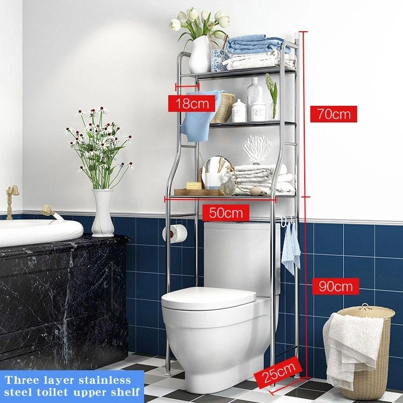 Stainless Steel Bathroom/Laundry Room Rack 2 or 3 Tiers